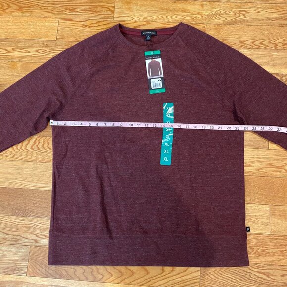 Banana Republic Men’s Soft Brush Waffle Knit Crew Pullover Red XL NWT - Picture 3 of 10